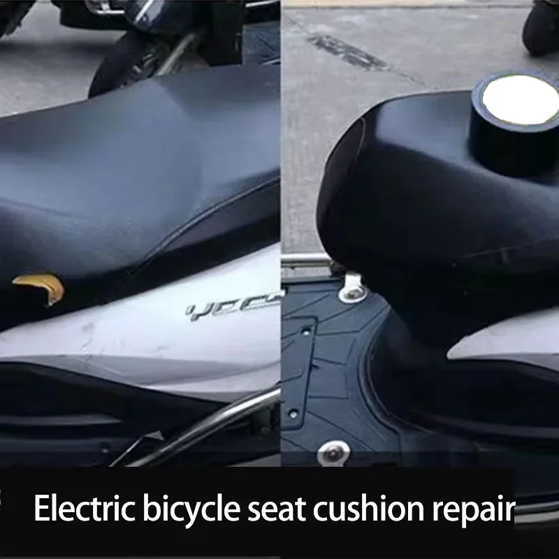 1roll Black Super Adhesive Fabric Duct Tape, Electric Bicycle Seat Repair, Tarpaulin Repair,blocks Water and Leaves No Glue image 5