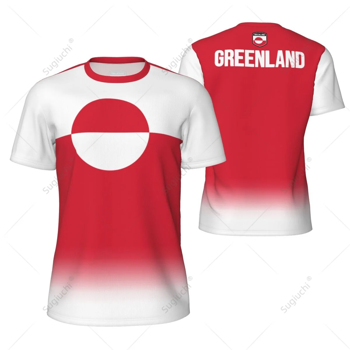 Camiseta de malla deportiva con estampado 3D personalizado, ropa con bandera de Greenland para correr, fútbol, tenis, fútbol y Fitness