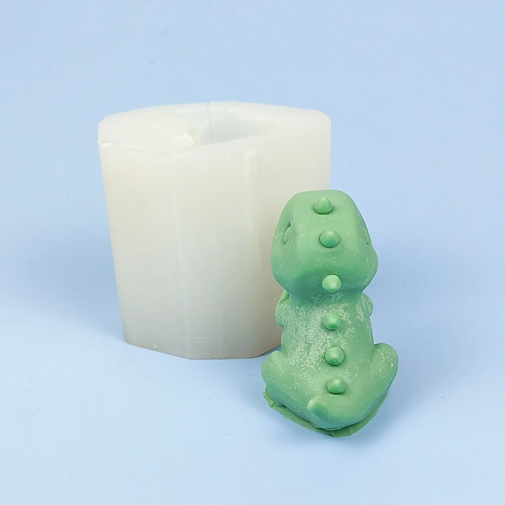 DW0458 Soap Molds Silicone 3D Cartoon Little Dinosaur Candle Mold Animals Moulds Christmas Wedding Birthday Valentine\'s PRZY