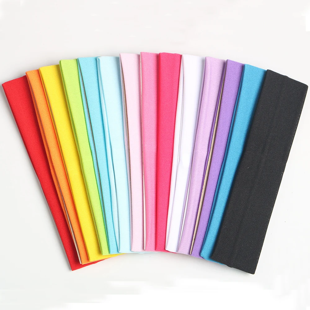 25pcs Stretch Elastic Yoga Headbands Soft Polyester Sweatband Headband for Teens, Girls Women Man