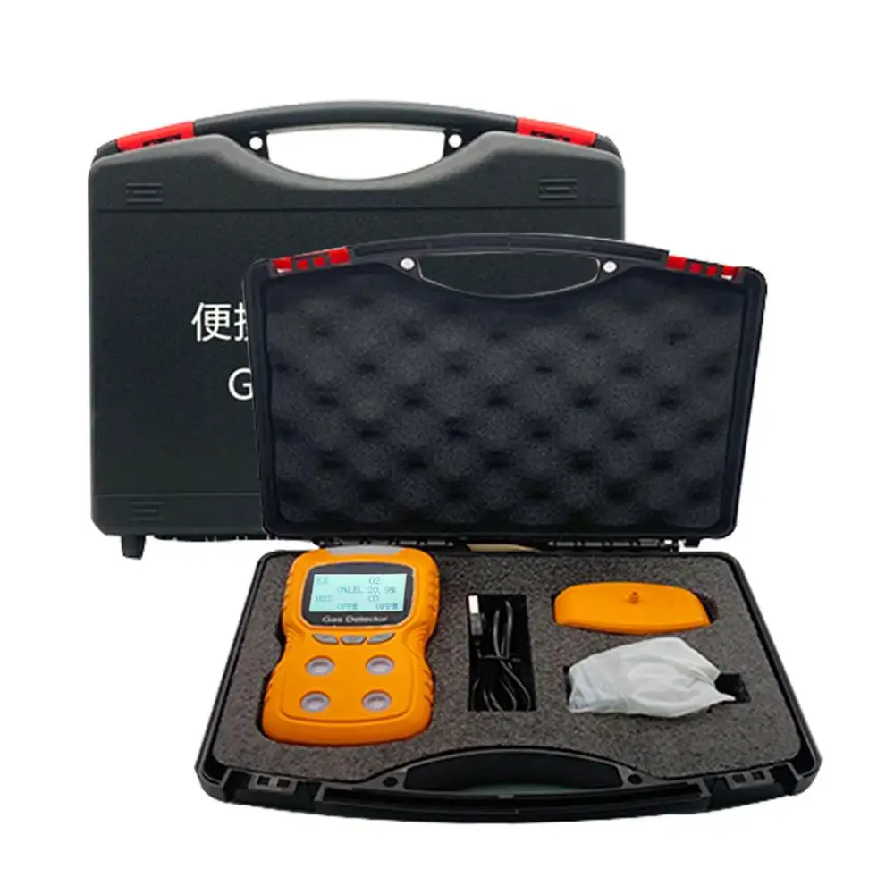

PLT840 4 in 1 LCD display H2S/O2/CO/ Ex Portable Multi Gas Detector IP65 Rechargeable lithium battery