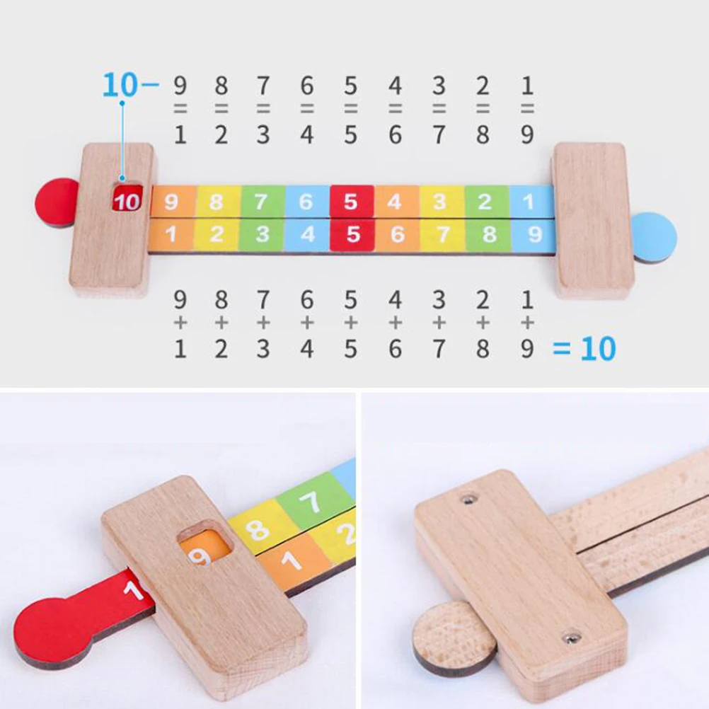 

Numbers Ruler Matching Toys for Kids Wooden Pulling Early Education Teaching Aids Math