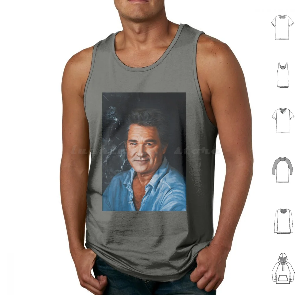 Kurt Tank Tops Print Cotton Kurt Russell American Actor Artist Film Cinema Movies Portrait