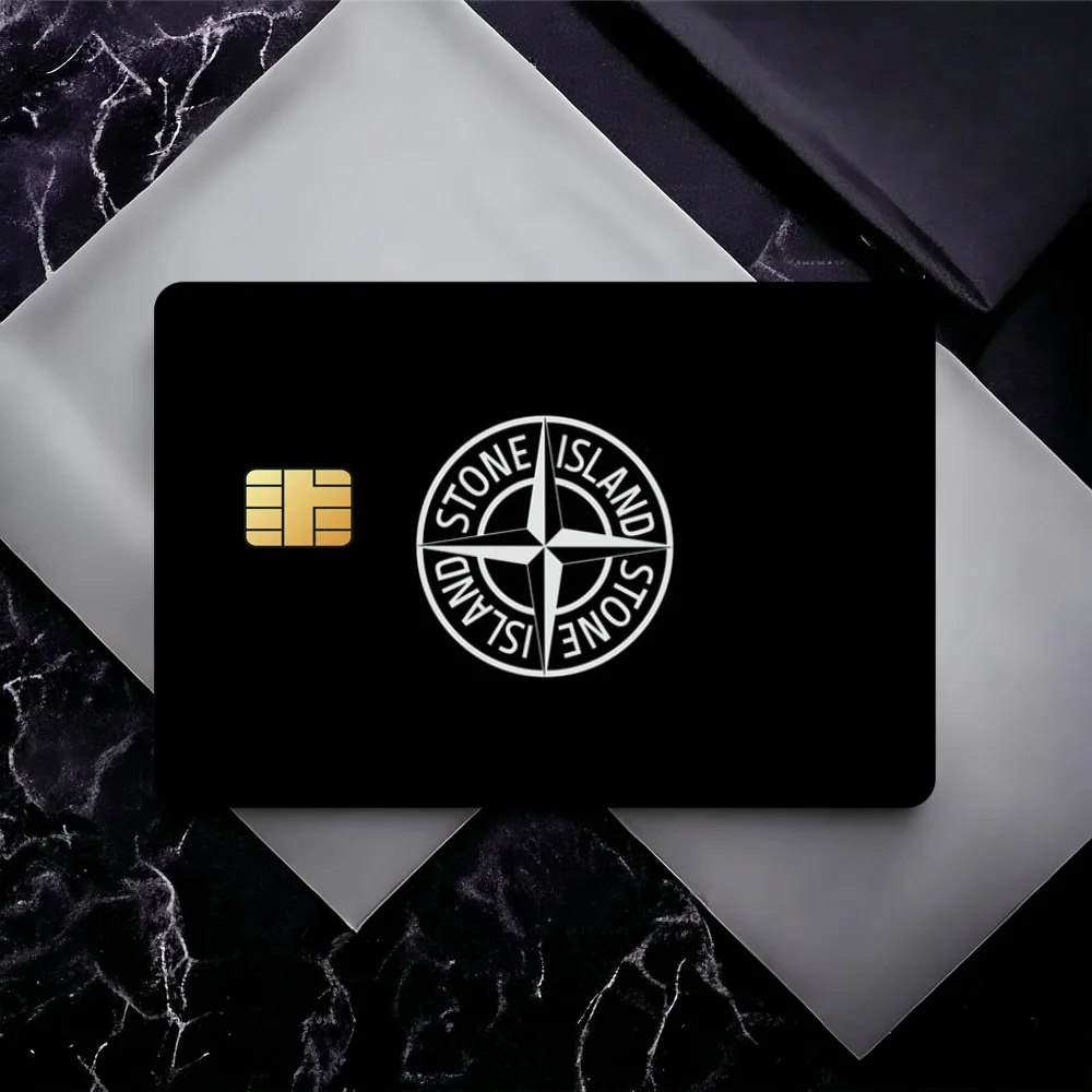 S-STONE ISLAND Decorative Small Waterproof Chip 4PCS Card Sticker New Anti-Scratch