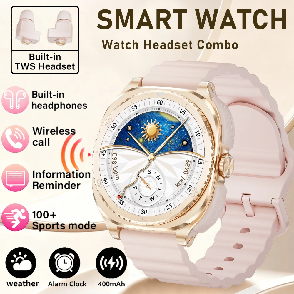 

2026 New Smartwatch 2 In1 Headset Features Bt Call Health Detection, Ip67 Water Resistance, Gps Positioning, Sports Mode Watch