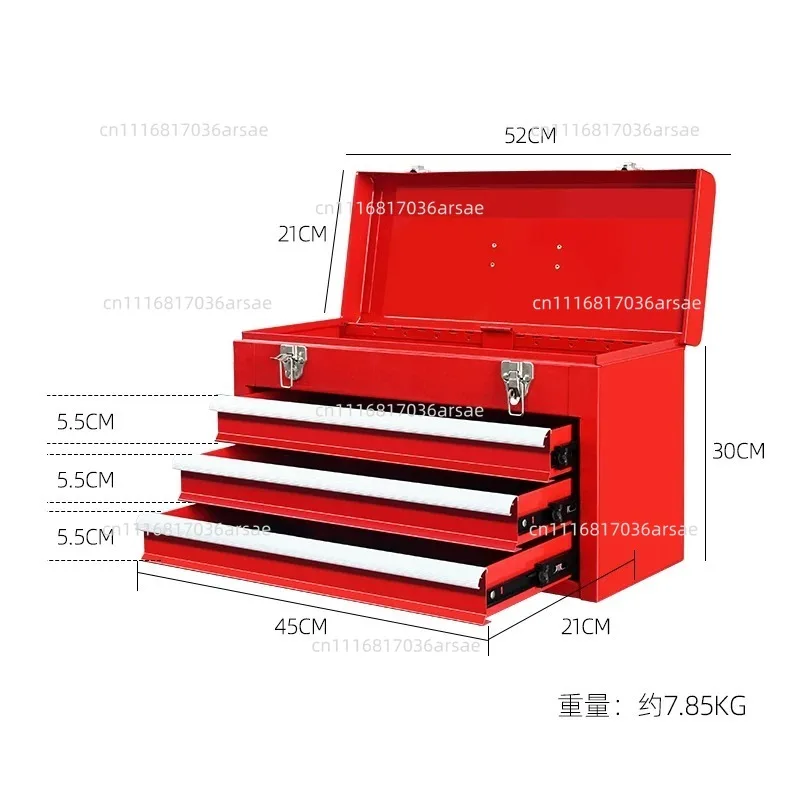 Multifunctional Hardware Toolbox Household Storage Box Large Capacity Industrial Grade Electrician Special Car Portable Iron Box