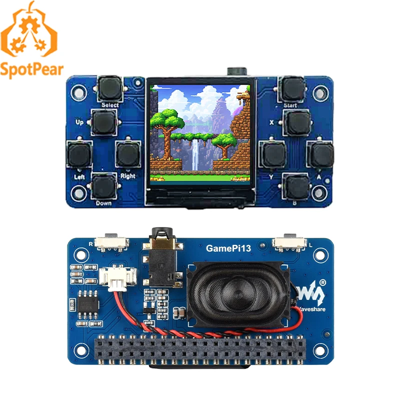 Raspberry Pi Display Screen 1.3inch LCD with Game Button AND Audio Buzzer For Zero 2W / 3B / 4B / PI5 / RP2040-PiZero Waveshare