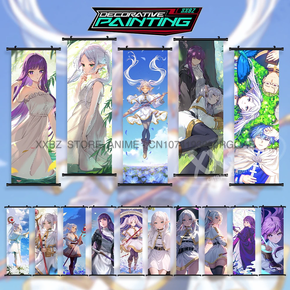 

Anime Frieren Character Hanging Painting Fern Poster Stark Home Decor Sein Wall Art Himmel Scrolls Picture Heiter Latest Bedroom