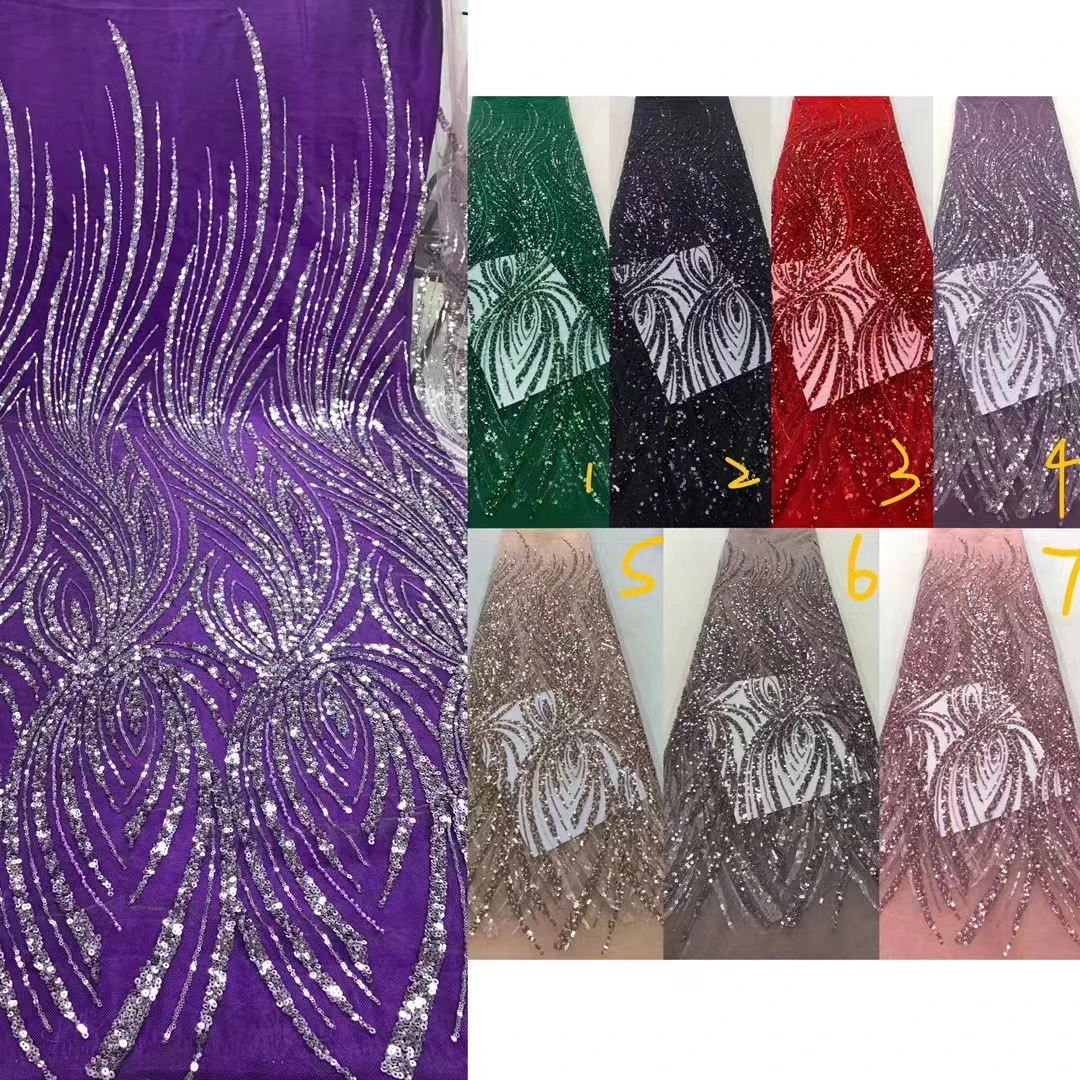 New bubble bead embroidery lace fabric, Europe and the United States high-end African gauze fashion dress evening dress