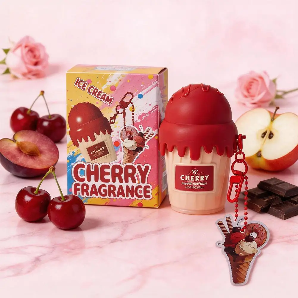 Ice Cream Shape Dubai Arabia Gourmet Eau De Toilette 50ml Cherry Strawberry Chocolate Scent Cute Delicate Pendant Body Fragrance