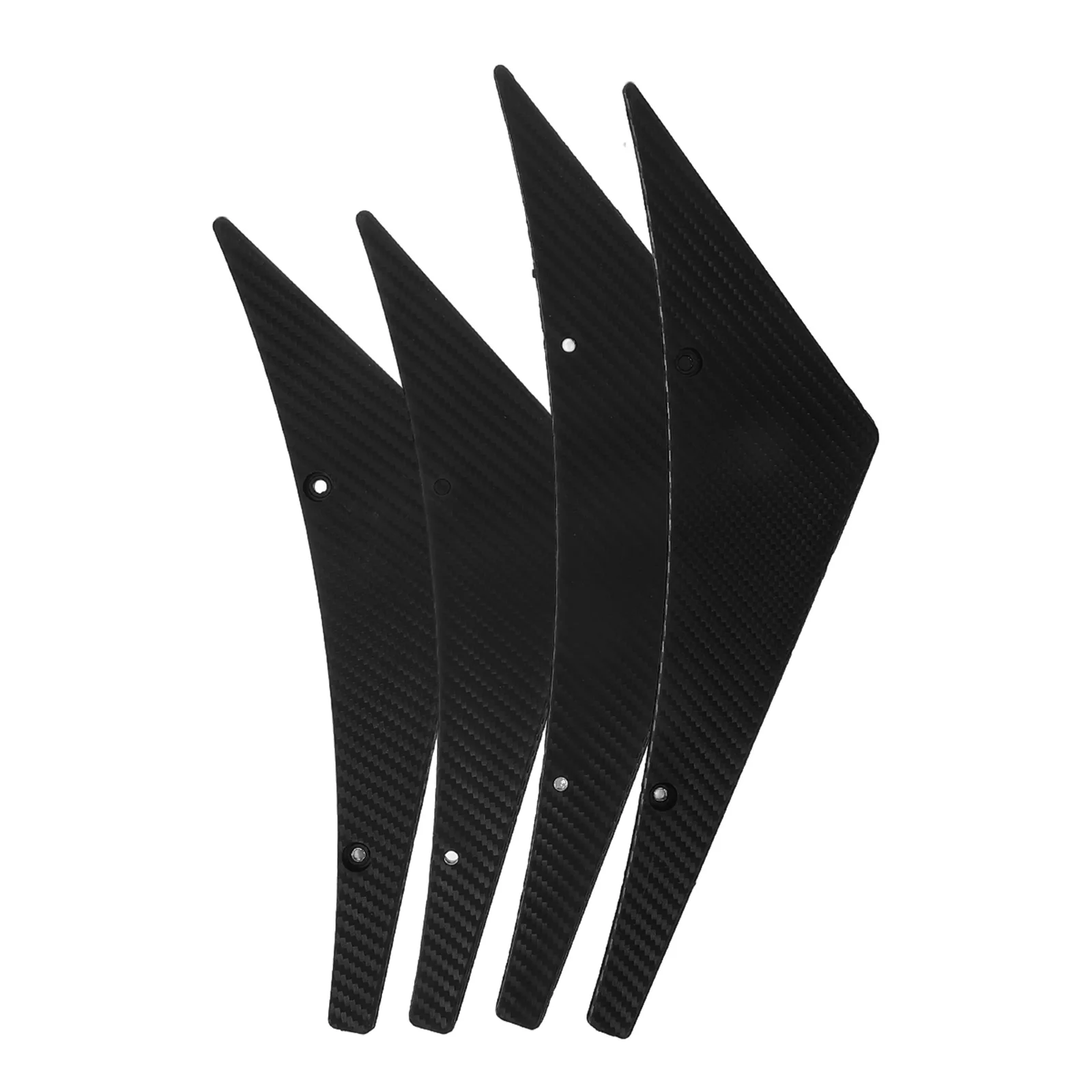 

4 Pcs Carbon Fiber Grain Spoiler Universal Car Front Lip Splitter Accessories Lightweight Impact Resistant Elevate