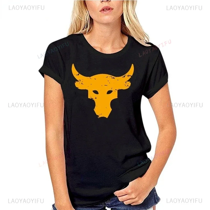 Women Men Cotton T Shirt Brahma Bull The Rock Project Gym TShirt Casual Fashion Streetwear Ropa Hombre Camisetas De Mujer Custom