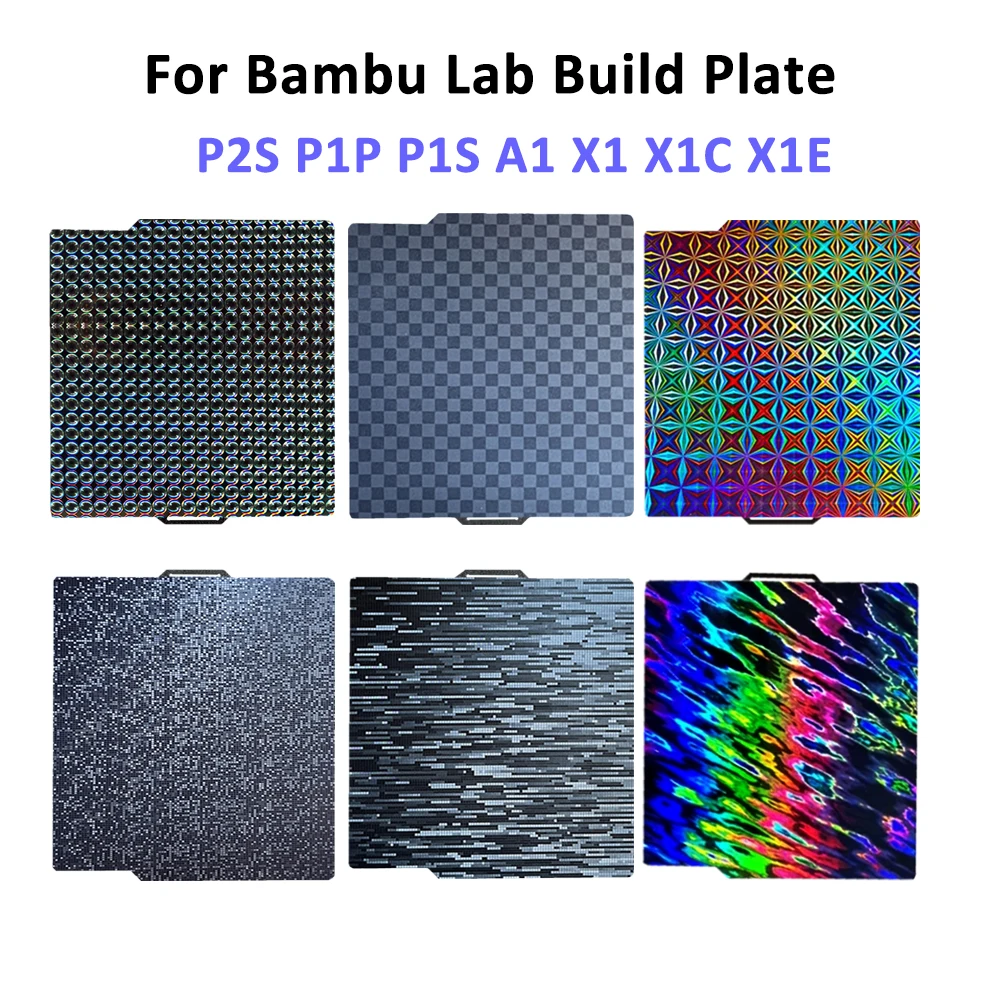 yZ[zBambu Lab P2S P1P P1S A1 X1 X1C X1Ep PEIrhv[g 257x257mm PEO PETV[g ʃX[X/eNX`[h XvOX`[V[g