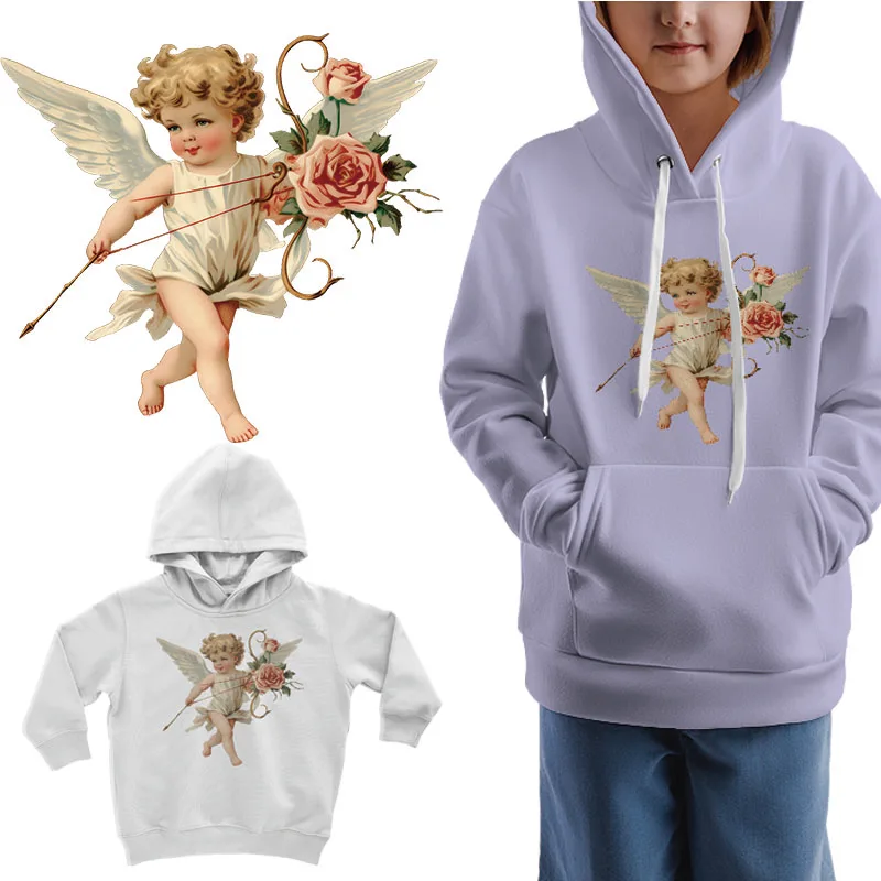 Retro Mythology Angel Boys and Girlschildren iron on transfer for clothing dtf transfers ready to press Heat Transfer Printing