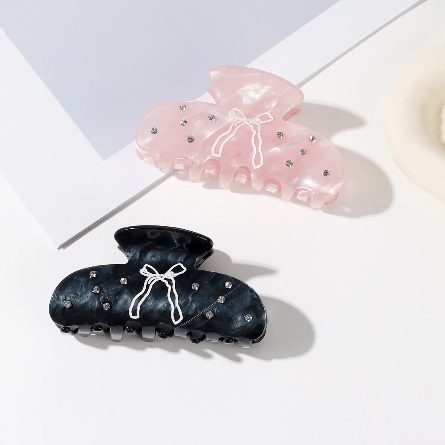 8.5CM Elegant France Acetate Leopard Hair Claw Small Size Sweet Style Hair Clip Shark Clip Women Hair Accessories Headwear
