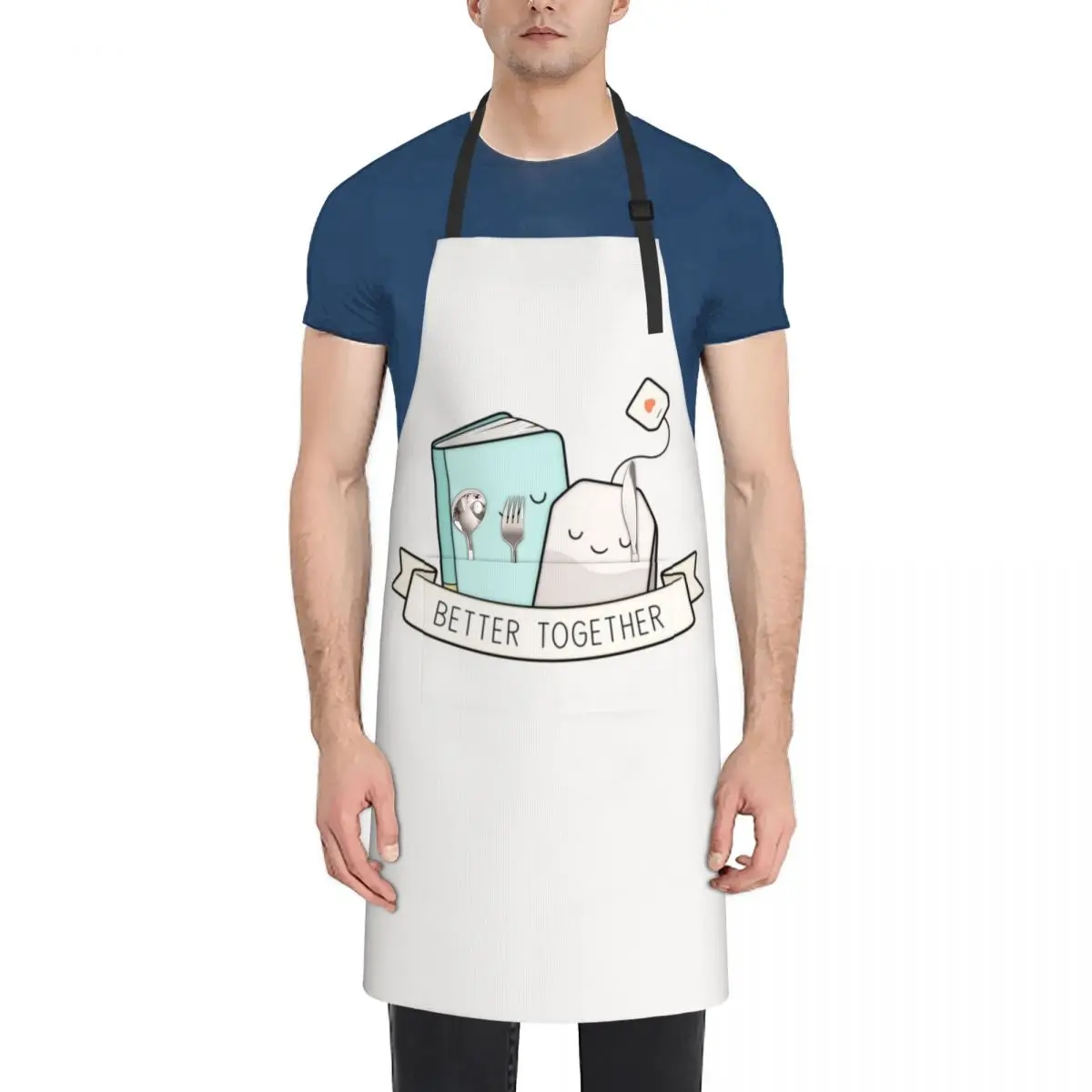 

Books And Tea Better Together Apron kitchen woman Goods For Home And Kitchen Apron