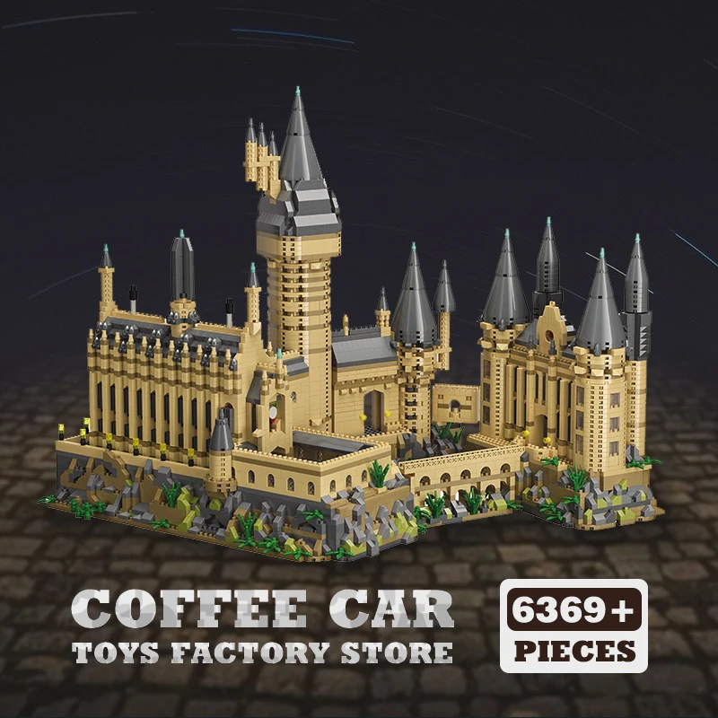 Creative Medieval Castle Diamond MOC Blocks Magic Theme School Building Mini Bricks Set Plastic Model Children Toys Adult Gifts