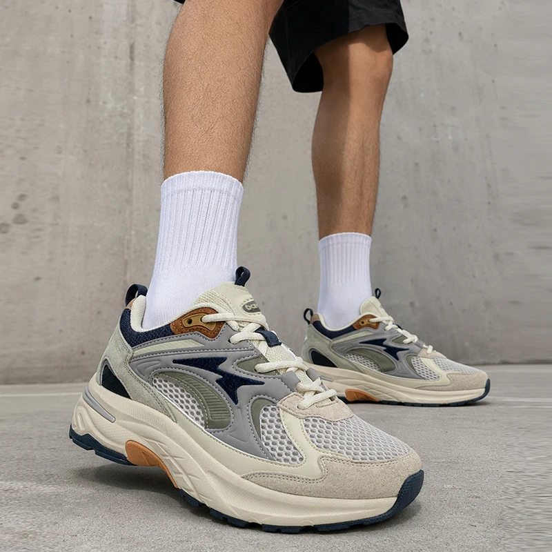 Baasploa Men Casual Sneakers Lightweight Sport Trainers Breathable Mesh Walking Shoes Fashion Comfortable Daily Wear Footwear