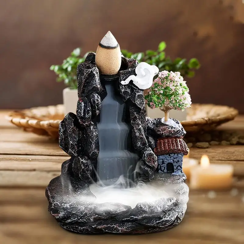 Backflow Incense Burner - Resin Backflow Incense Holder - Incense Holder - Zen Decor For Sandalwood Bedroom Aromatherapy