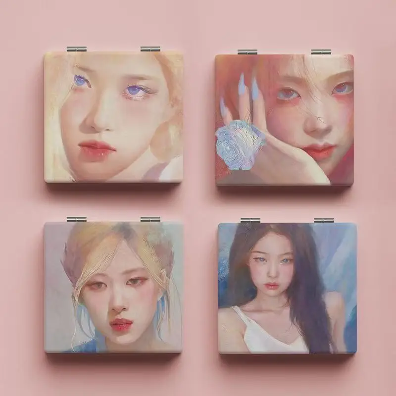 Idolo-arte-imagem-mini-dobravel-portatil-dupla-face-flip-up-espelho-de-maquiagem-do-plutonio-normal-e-ampliacao-pente-succao-magnetica