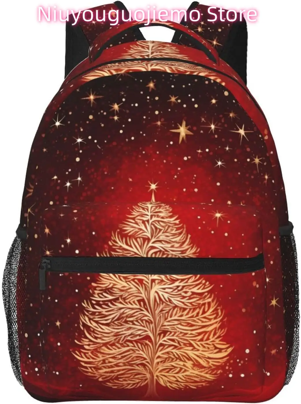 

laptop bag back to school Golden Christmas Tree Lightweight Laptop Backpack Lightweight Multipurpose Travel Casual Daypack Unis