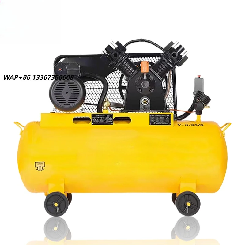Portable 7.5hp/5.5kW Oil-free Piston Air Compressor 120L Tank Air Cooled 380V/8bar Motor CE Certified Medical