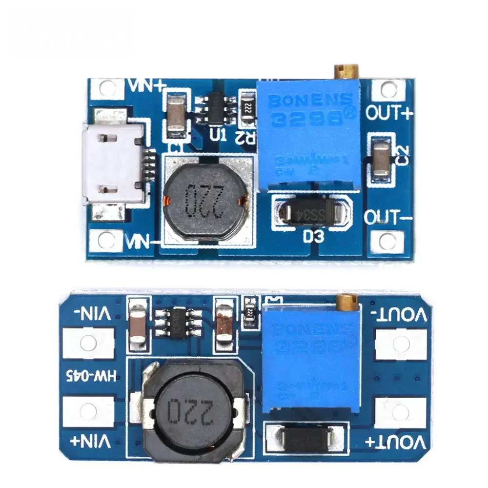 MT3608 Regulowany moduł podwyższający DC-DC 2A Płytka podwyższająca Moduł podwyższający Płytka podwyższająca MAX Wyjście 28V 2A dla arduino Micro