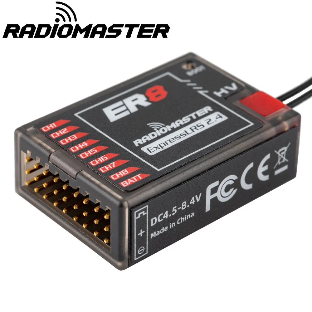 Radiomaster ER4 4CH/ ER6 ER6G ER6GV 6CH/ ER8 ER8G ER8GV 8CH 2.4GHZ Expresslrs Elrs PWM Receiver For RC Car/Boat/Aircraft Toy