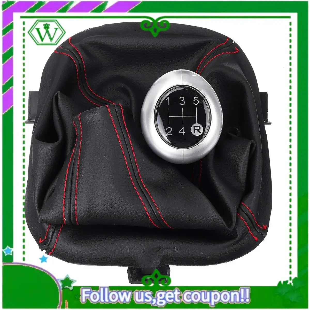 AC34-Car 5 Speed Gear Shift Knob Shift Lever Dust Cover For Great Wall Hover H3 H5 2010-2012