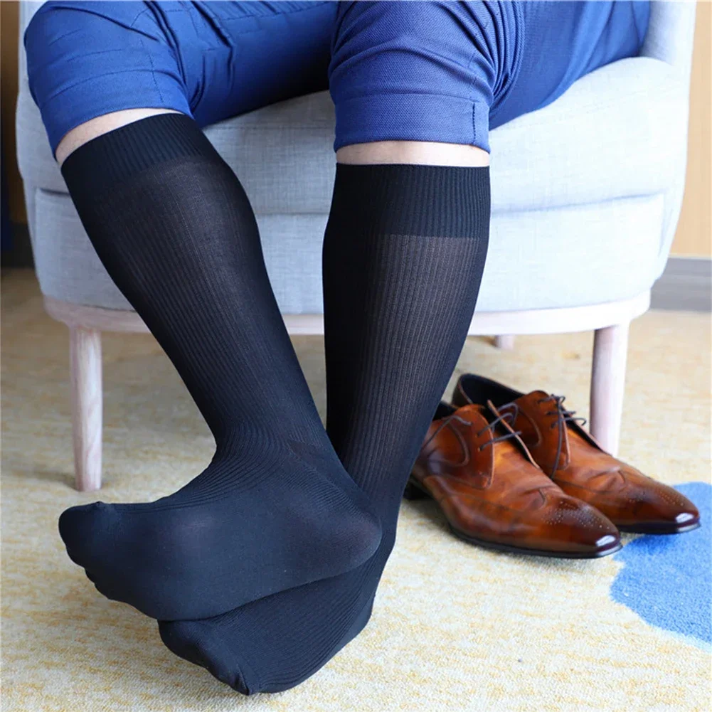 

Men's Mid-Calf Socks High Elastic Deodorant Moisture Wicking Sweat Wickingfor Men Breathable Business Work Running Fitness Socks