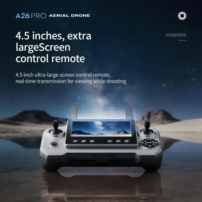 A26 Pro FPV Drone 4K HD Triple Camera Brushless Motor Obstacle Avoidance Foldable RC Quadcopter with Carrying Case Reliable