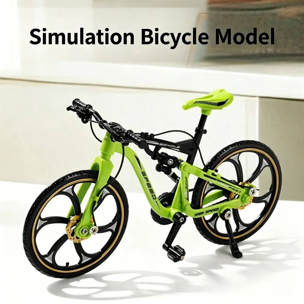 1: 8-finger Road Model Bike Model Bicycle Ornament Toy Miniature Plastic Bike, Boy and Girl Toy, Random Color