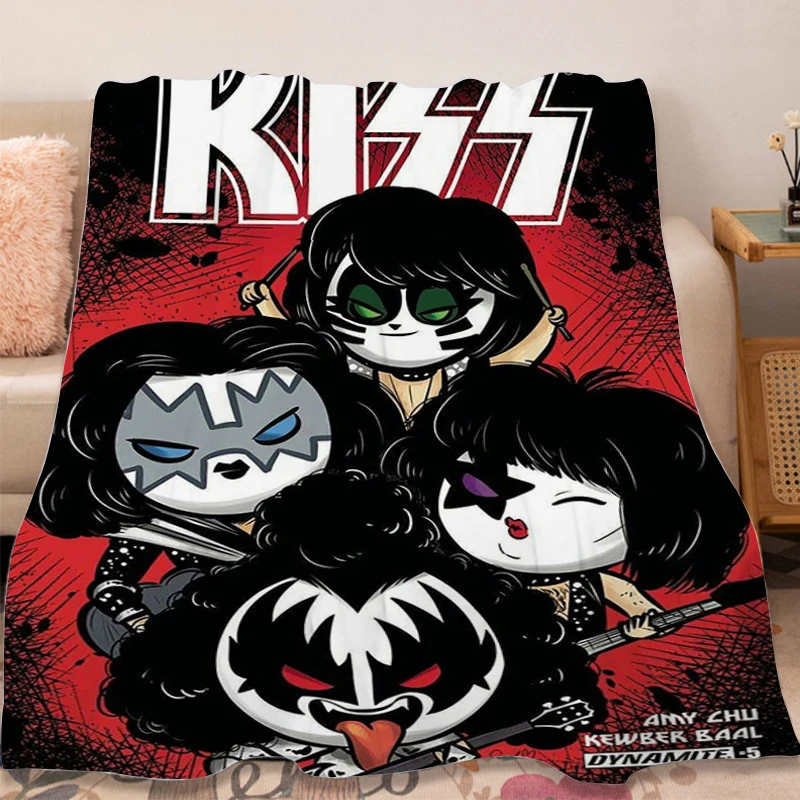 Sofa Winter Blanket A-Kiss Rock Bands Microfiber Bedding Warm Winter Blanket Fluffy Soft Blankets Bed Fleece Camping Nap Blanket