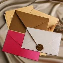 50pcs/lot Envelope High-grade Western Style Linen Texture Paper Postcards Envelopes for Wedding Invitations Business Stationery