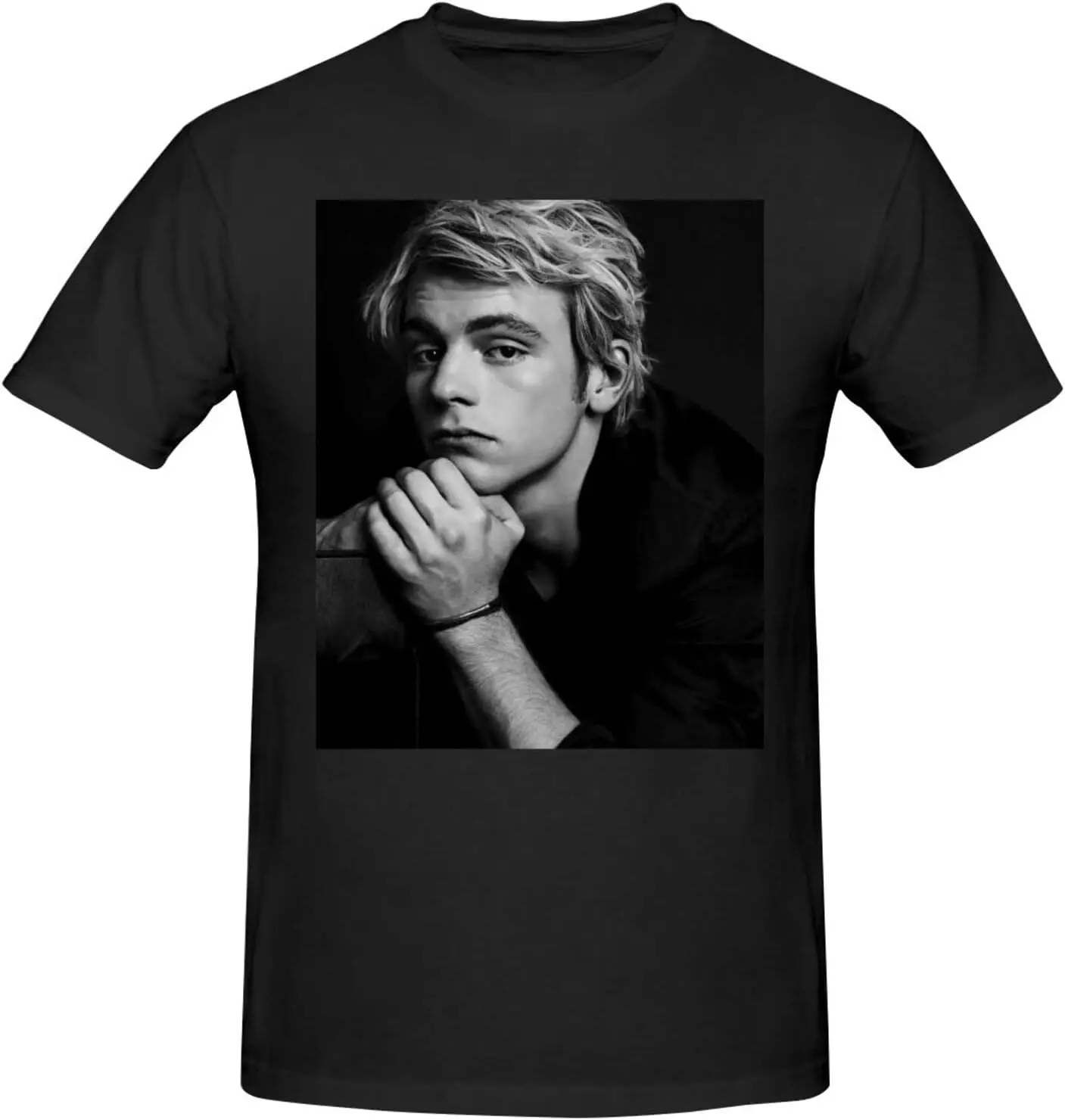 

Ross Lynch T Shirt Mens Fashion Crew Neck Cool Shirt Colorful Print Graphic Casual Tee Top Black