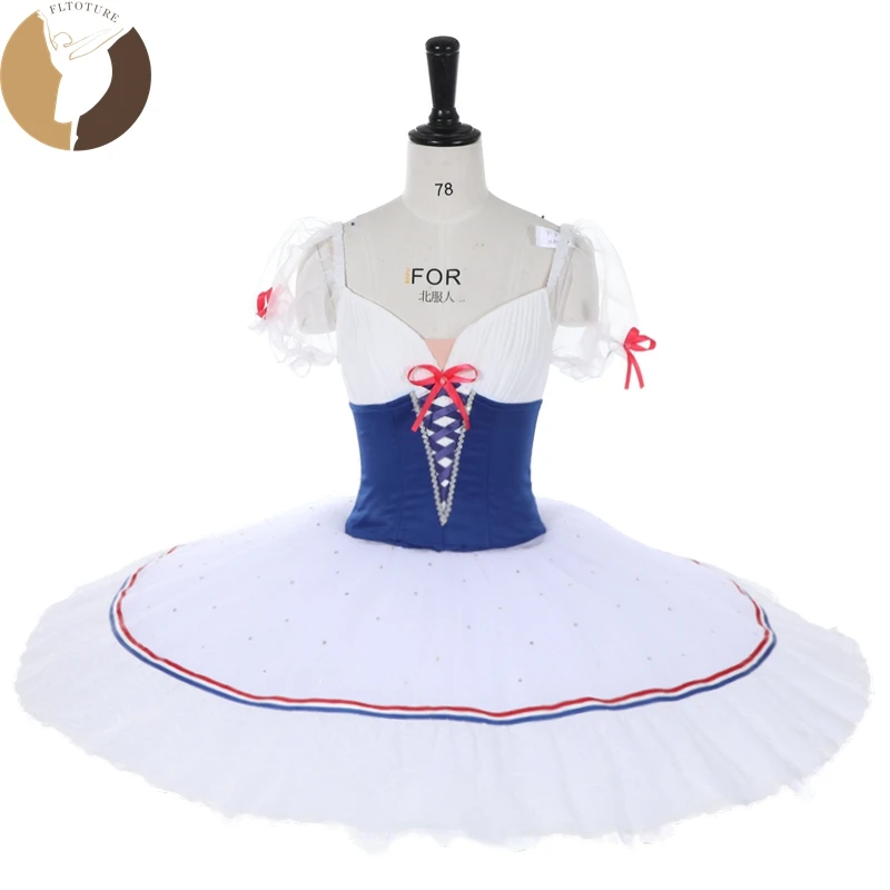 

FLTOTURE High Quality Professional Ballerina Stage Costume Ballet YAGP Competition The Flames Of Paris Pancake Tutu Skirt YW-025