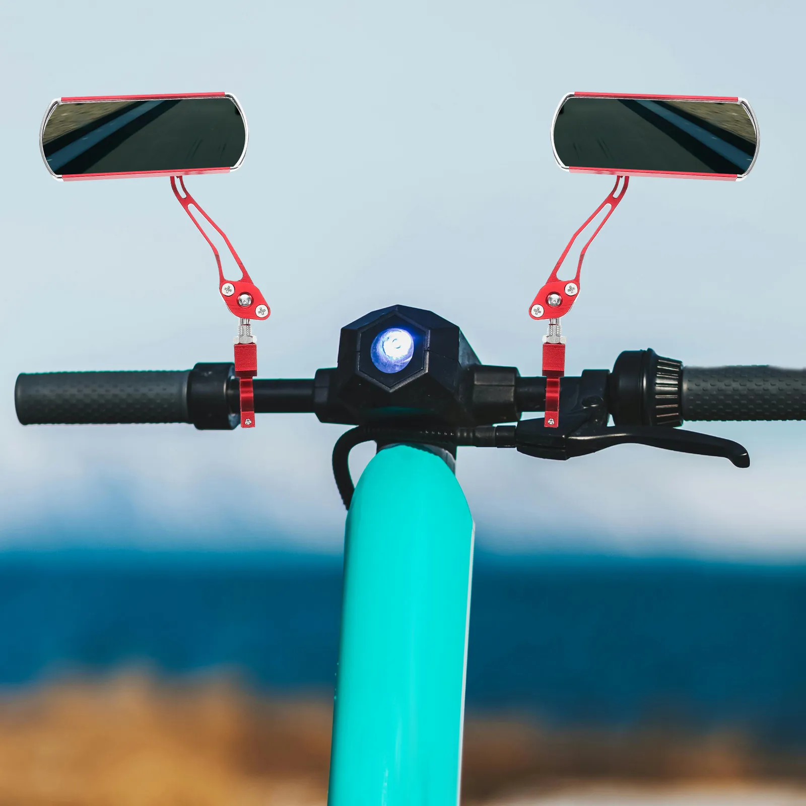 

Прочное зеркало для велосипеда из алюминиевого сплава с креплением на руль, светоотражающее, для ночного видения, для мотоциклов, скутеров, квадроциклов