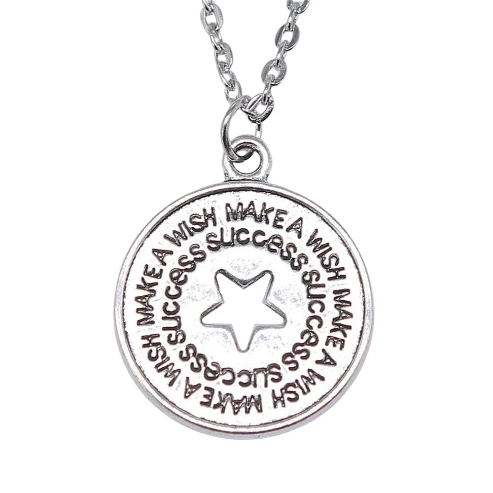 1pcs Make A Wish Success Star Chain Necklace Women Accessories Jewelry Cute Chain Length 43+5cm