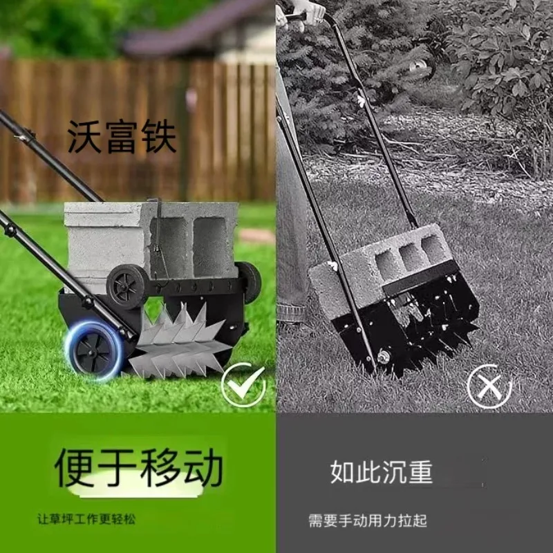Lawn Aerator Spike Tool Push Spike Roller Aerator for Yard Rolling Spike Turf Coring Aeration Lawn Care Equipment