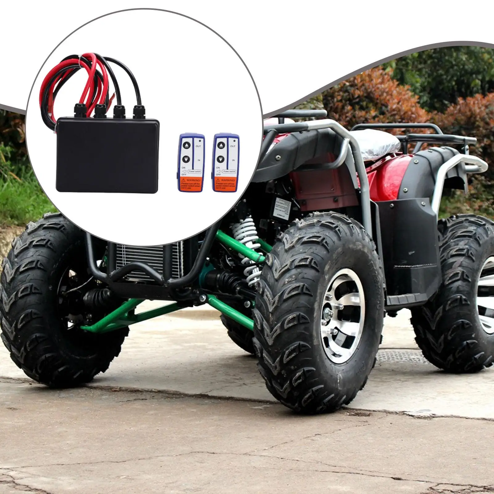 250A Winch Control Box with Cordless Remote Control Components Professional Reliable DV12V for Snowmobiles SUV ATV UTV
