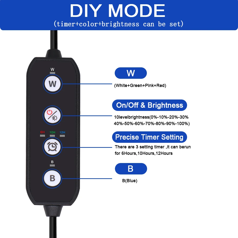 12-30 Inch Aquarium Dimmable Iighting LED light With Timer And Power-off Memory Function Fish Tank Plant Growth Iight 100-240V