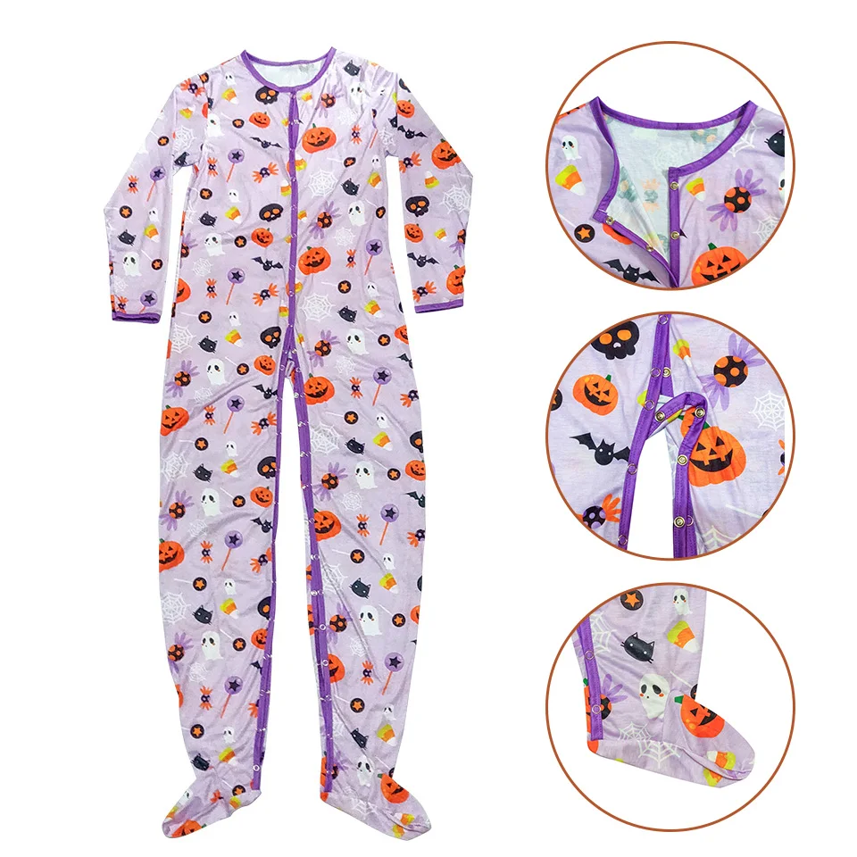 2022 Men Bodysuit Pajamas Long Sleeve Adult Romper Open Snap Crotch Home Wear Adult Baby Jumpsuit Adult Nightgown Onesies