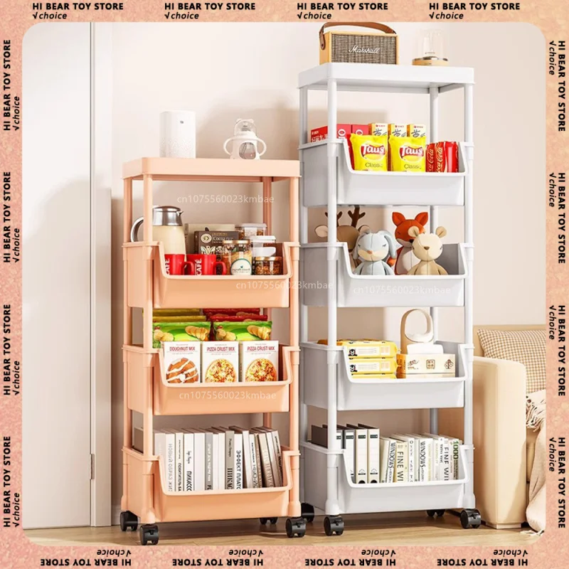 Storage Racks Mobile Trolley Organizer Drawer Cabinet Bedroom Kitchen Cart With Wheels Home Accessories Multi Storey Bookshelf