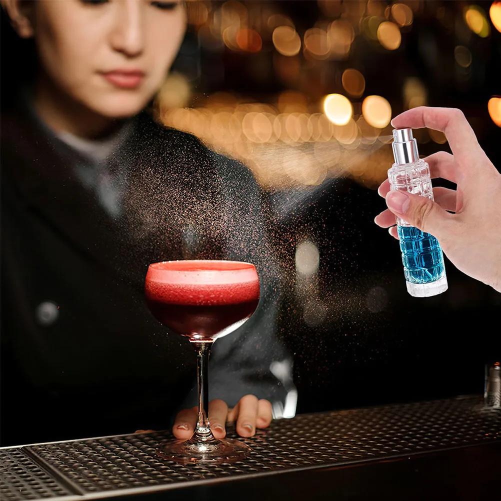 

2Pcs Bar Supply Cocktail Bitters Atomizer Sprayer Glass Bottle Refillable Perfume Essential Oils Easy Grip Bitters Spray Bottle