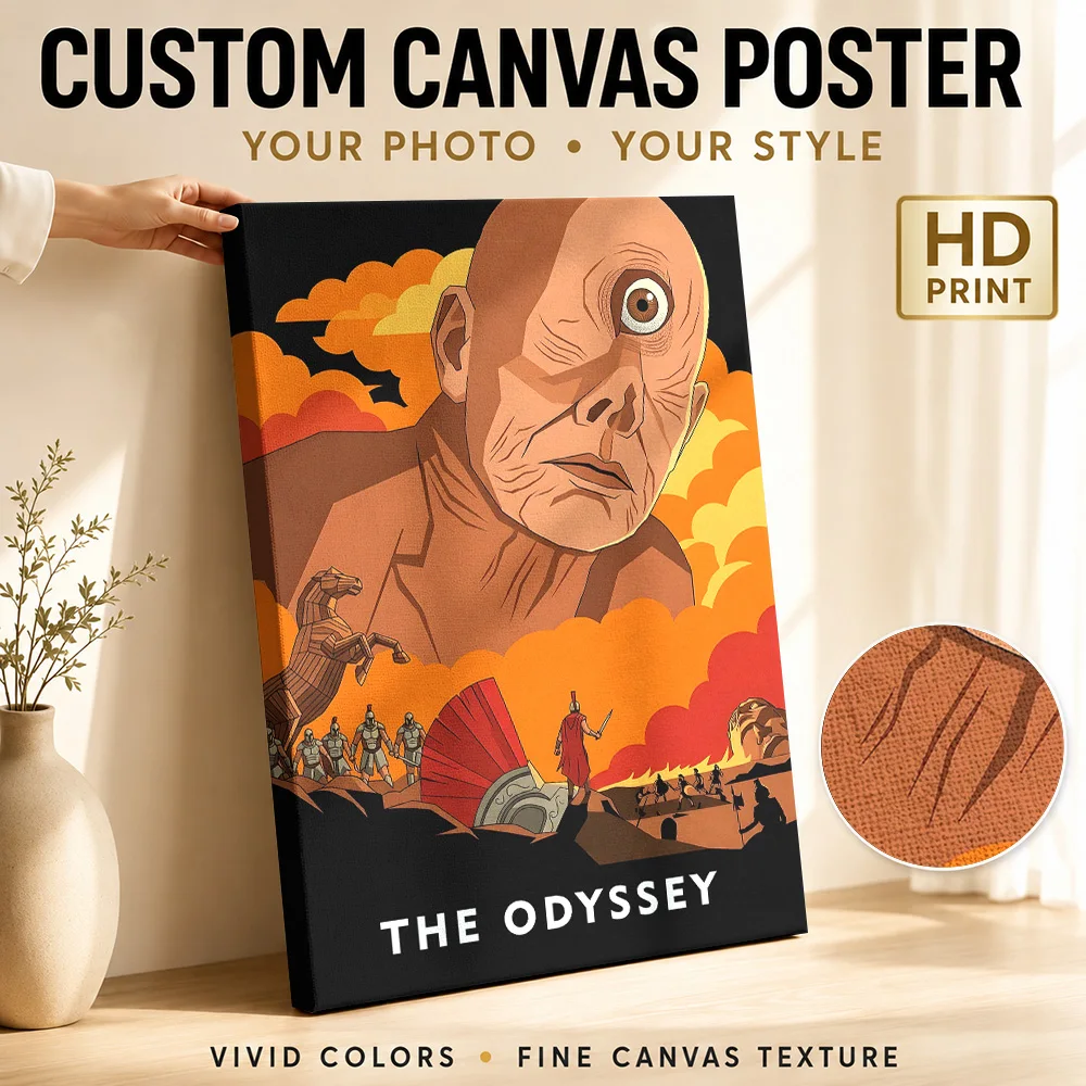 The Odyssey Cyclops Canvas Print Poster Customized Photo Spiritual Mythology Canvas Wall Art for Bedroom Study Room Decoration