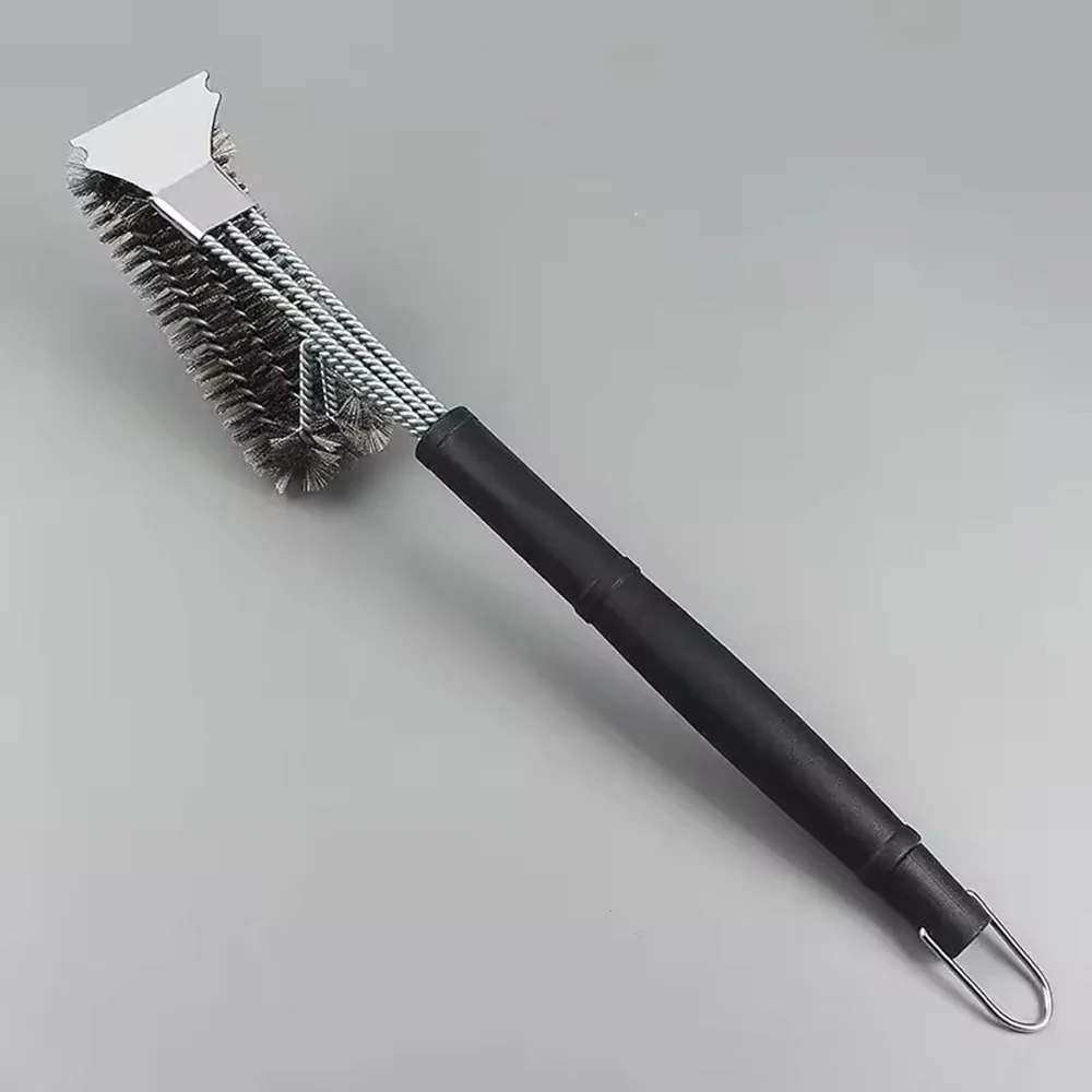 Spazzola e Raschietto per Barbecue in Acciaio Inossidabile Sicuro, Spazzola per Pulizia Griglia Lavabile e Antiruggine, Accessori da Cucina