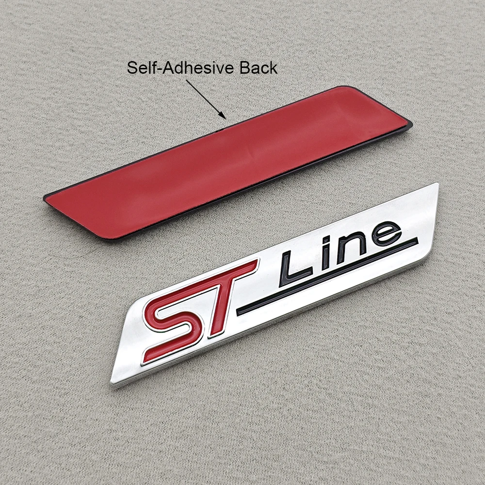 3D ABS Car Sticker ST Line Emblem Car Fender Trunk Badge for Puma Focus Fiesta Fiesta S max Mondeo Accessories