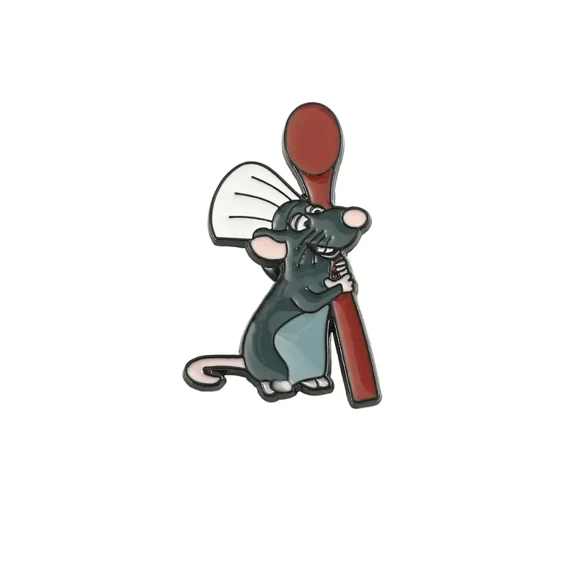 Disney Ratatouille Remy Mouse Badges on Backpack Lapel Pins Enamel Cute Brooches Cartoon Jewelry Kids Clothes Decoration Gift