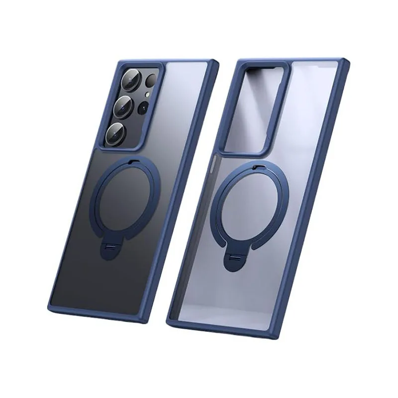 

360 ° Чехол-подставка с кольцевой подставкой для Samsung Galaxy S25/S25 Plus/S25 Ultra — магнитный, противоударный, совместимый с беспроводной зарядкой