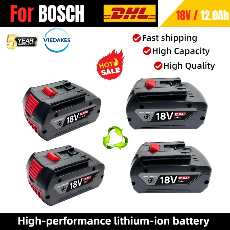 

for BOSCH 18V Lithium Battery Pack 12.0AH ToolRechargeable Battery for Bosch BAT609 BAT609G BAT618 BAT618G⚡